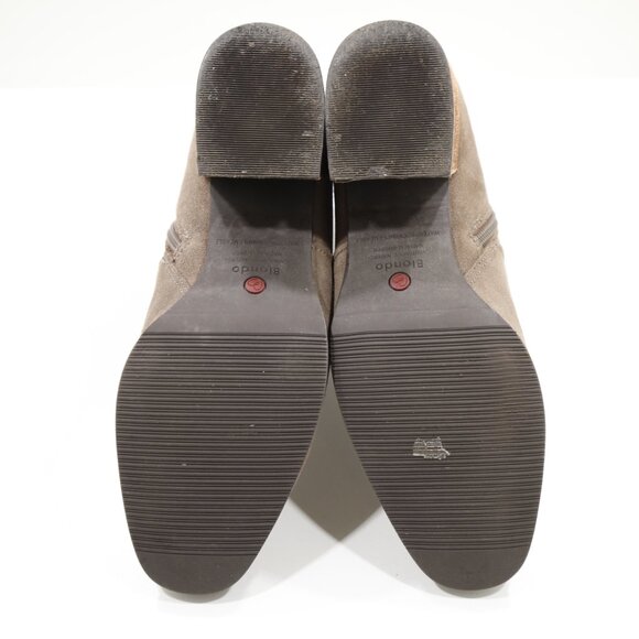 Blondo Sondra Brown Suede Leather 2.5" Block Heel Waterproof Booties - 8.5 - Picture 7 of 7